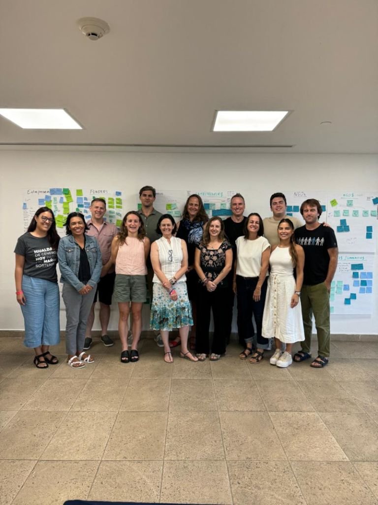 Participants at the first in-person workshop of Innovación Azul